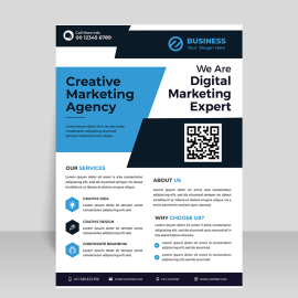 Flyer design template vector