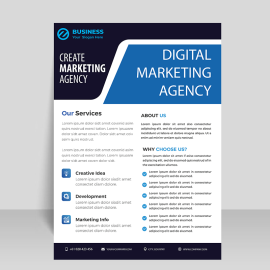 Abstract style vector flyer brochure