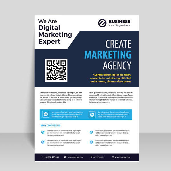 Clean abstract flyer design vector template - freepng