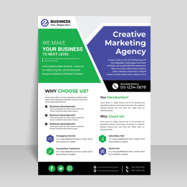 Business leather with corporate style vector template for free