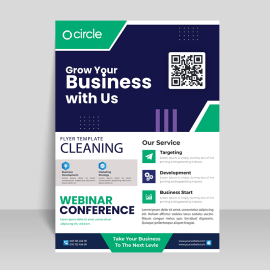 Abstract flat business flyer design