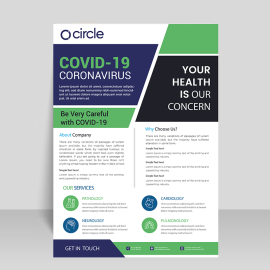 Vector simple flyer brochure design