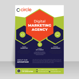 Vector green geometric shapes style vector