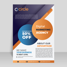 Free vector ad template flyer for promotional marketing