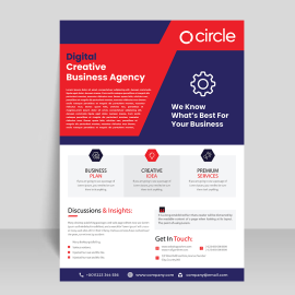 Dark theme flyer template vector for free