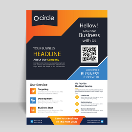 Colorful corporate business flyer brochure vector