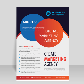 Abstract geometric style flyer template