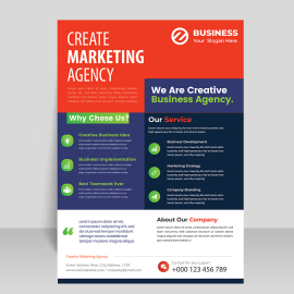 Professional flyer template vector format