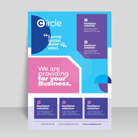 Abstract flat design flyer brochure