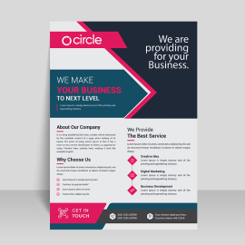 Black professional flyer for free ready to print