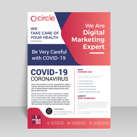 gradient red flyer design template