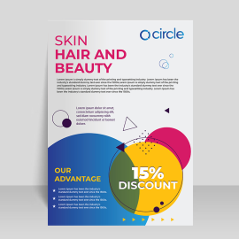 Free vector flyer with special discount