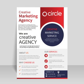 Business flyer abstract design for free