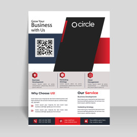 Abstract flyer with qr code