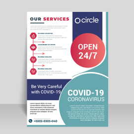 Colorful abstract flyer design vector