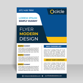 Blue orange high end look flyer template