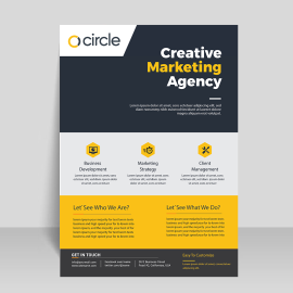 Black simple and clean info poster