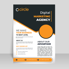 Simple abstract minimalist vector flyer