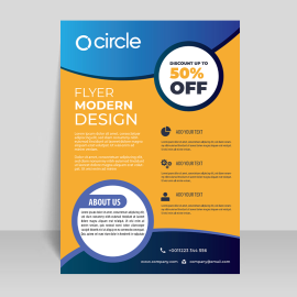 Free vector flyer design concept of flat discount