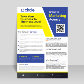 Vertical business flyer template