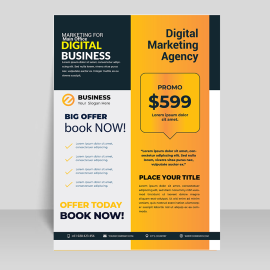 Discount business flyer template vector