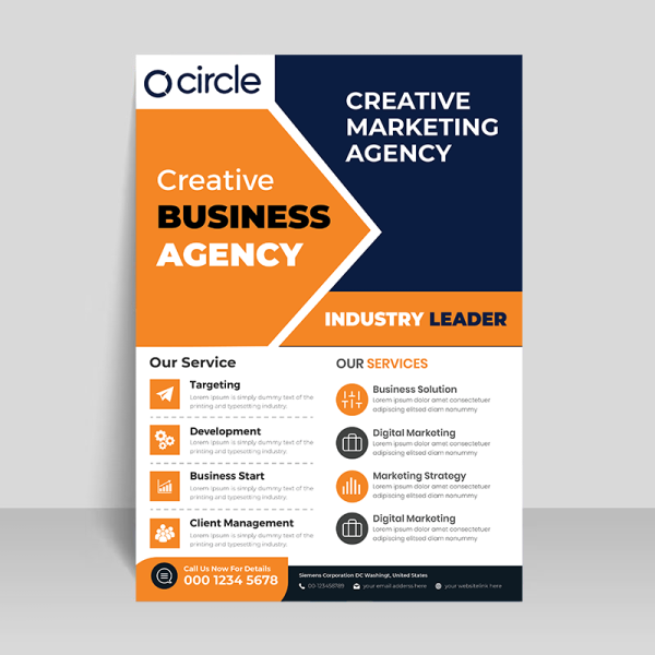 Orange and navy blue leaflet vector - freepng