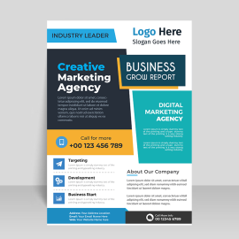 Colorful vector flyer template