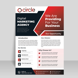 Free vector flyer leaflet design