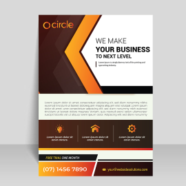 Modern sophisticated flyer brochure vector for free