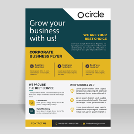 Green mustard flyer brochure template