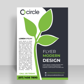 Modern floral flyer design sophisticated look