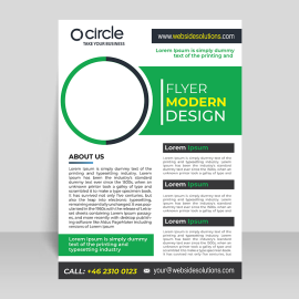 Green flat vertical flyer for free