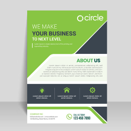 Free vector shapes flyer brochure  design for free