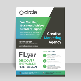 Green profession ready to print digital flyer template