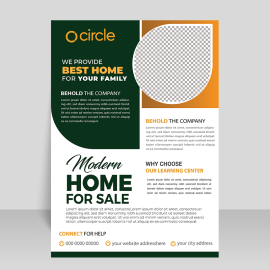 Vector of flyer temple for home sale