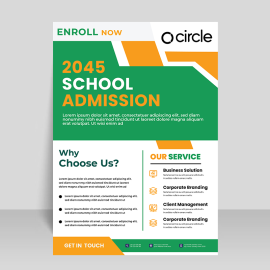 School admission flyer brochure