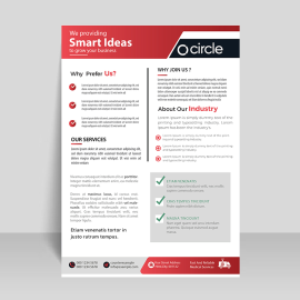 Informational vector leaflet for business purpose
