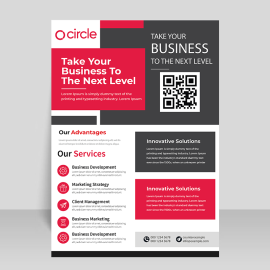 QR code flyer brochure template
