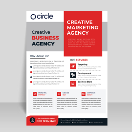 Red grey clean flyer brochure