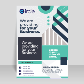 Mint color grey professional design vector template