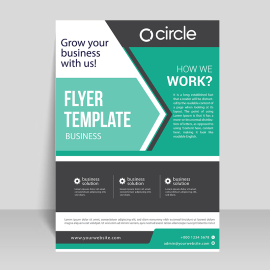 Light green ready to print flyer template