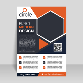Business abstract concept digital print flyer design
