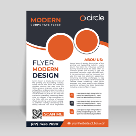 geometric style simple info flyer template