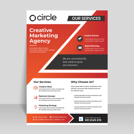 Abstract A4 flyer template for business purpose