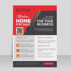 Red black professional stylish business flyer template leaflet