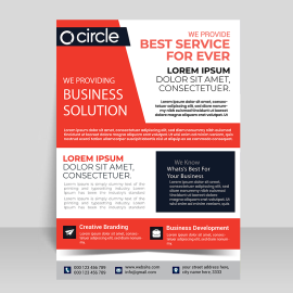Corporate simple abstract flyer design