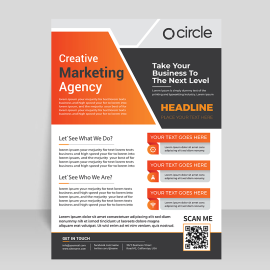 Business vertical flyer template