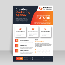 Business leaflet design with corporate look