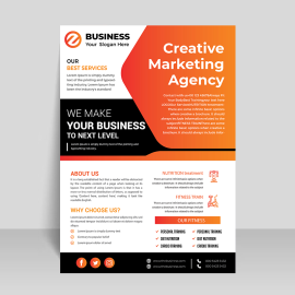 Abstract business flyer template vector