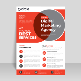 Business flyer modern design template